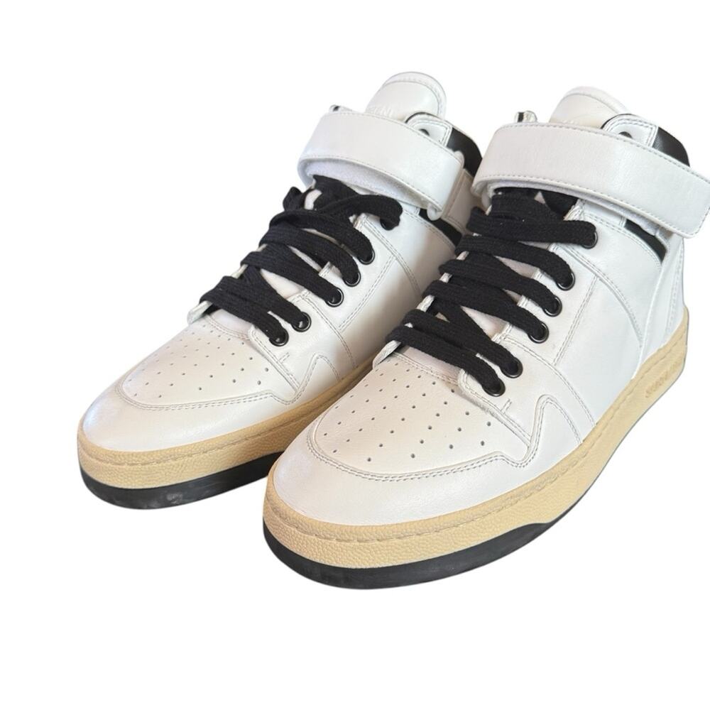 Saint Laurent  Lax Mid-top Leather Lace Up  Sneakers Trainers EU 38 US 8 - Picture 4 of 14